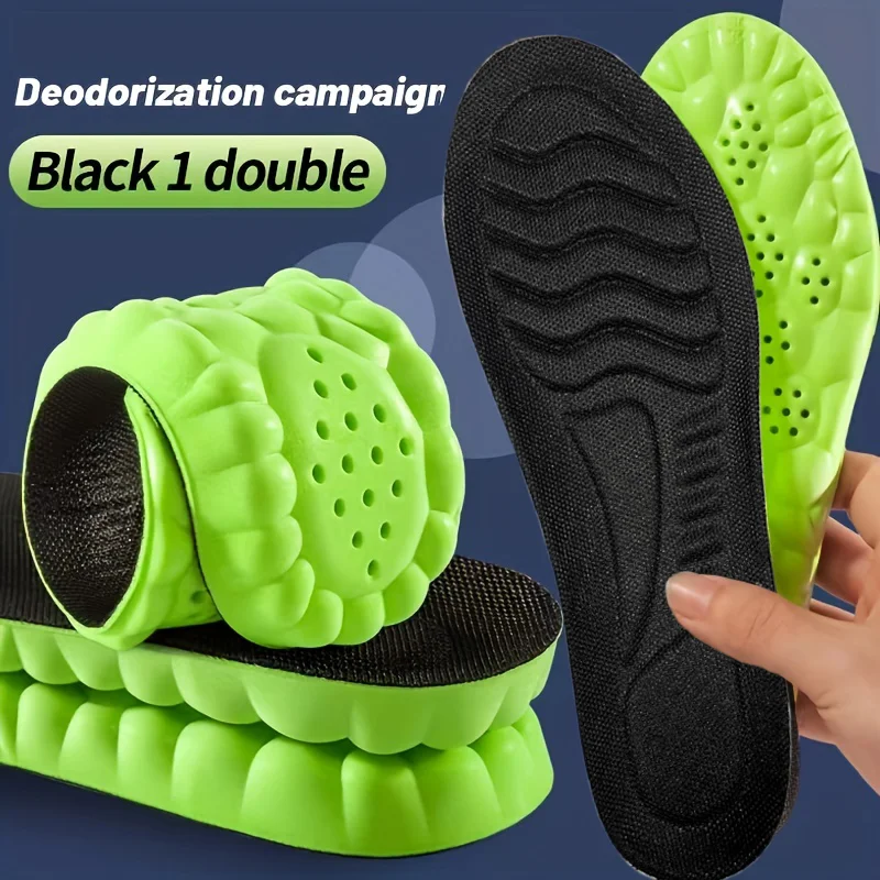 Sport insoles Shock Absorption Comfortable Breathable Wormwood Deodorant Insole Arch Support Latex Soft Sweat Absorbing Running Feet Care