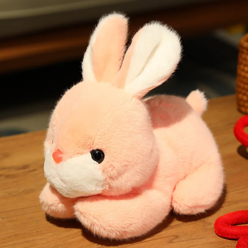 Cute White Rabbit Plush Doll Soft Stuffed Animal Simulation Toy For Children Ideal Mid-Autumn Festival Gift plush toys