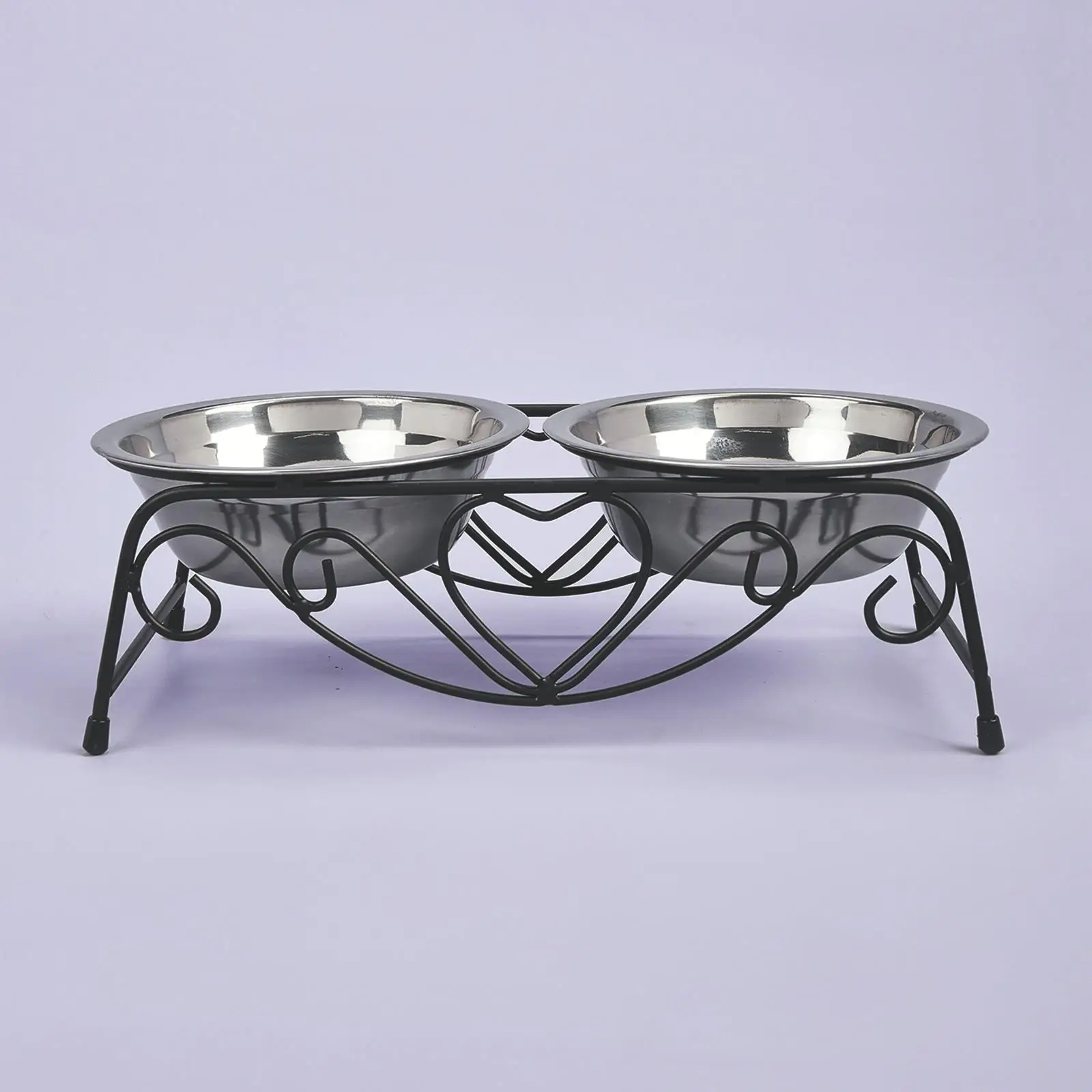 Title 1, Set Of Stainless Steel Pet Bowls (one Base, Two...