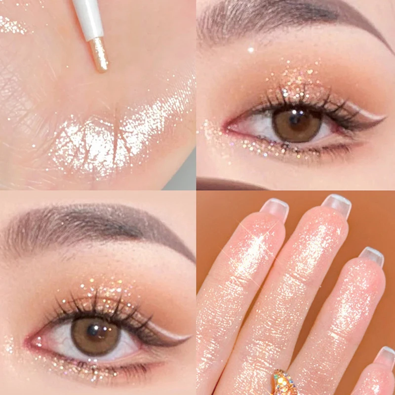 Diamond Glitter Eyeshadow Liner Pencil Eye Makeup Highlighter Waterproof Matte Eyeliner Pen eye shadow,eyeshadow stick,eye shadow stick,eye shadow plate,glitter makeup accessories