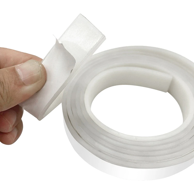 Silicone Rubber Strip Self Adhesive Seal Gasket Reusable Wall Tape Strips 2mm Thickness 20mm Width 1M/2M/5M