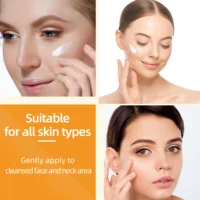 Crème au curcuma et à la vitamine C – Nutrition légère pour le visage et le cou, hydratation à absorption rapide, tous les types de peau 3