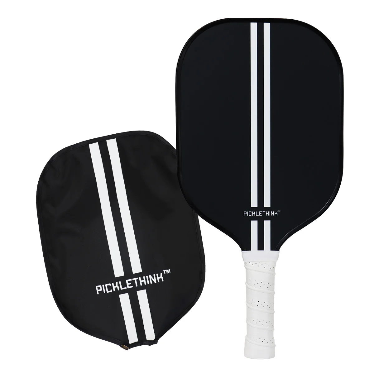 

PICKLETHINK Pickleball Paddles with Cover Bag Rough Surface Polymer Honeycomb Thermoformed Paddle Shovels for Beginner Training