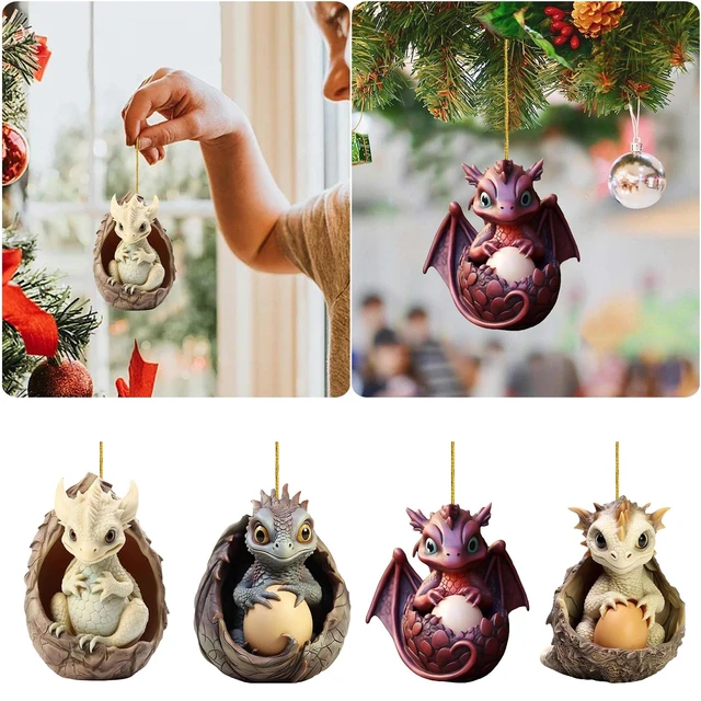 Acrylic Dragon Baby Hanging Ornament Cute Car Hanging Decorations Christmas