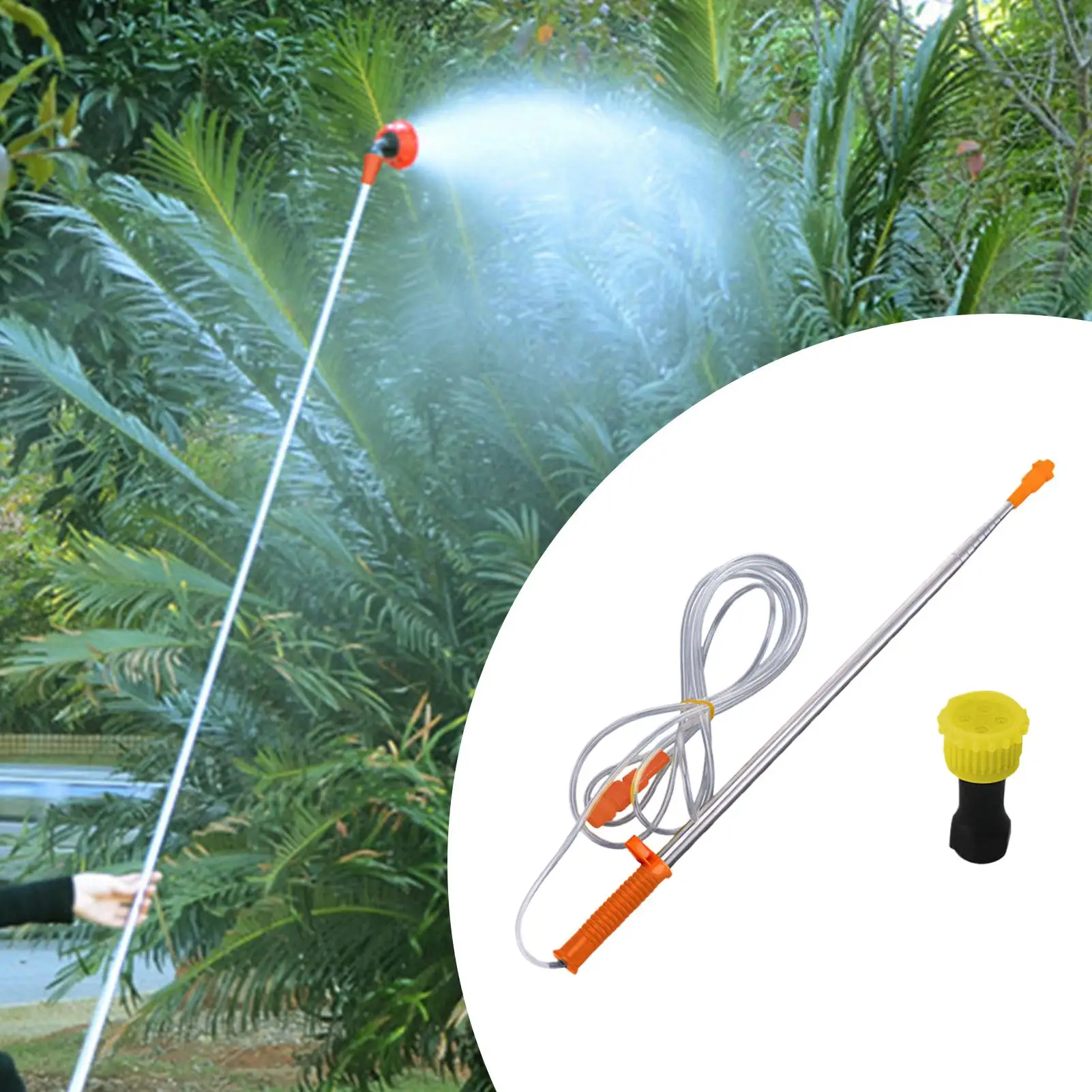 Teleskopische Gartensprühstange 19,6-98,4 Zoll, Landwirtschaftliche Sprühstange, Gartengeräte, Sprühstangen-Zubehör für den Außenbereich