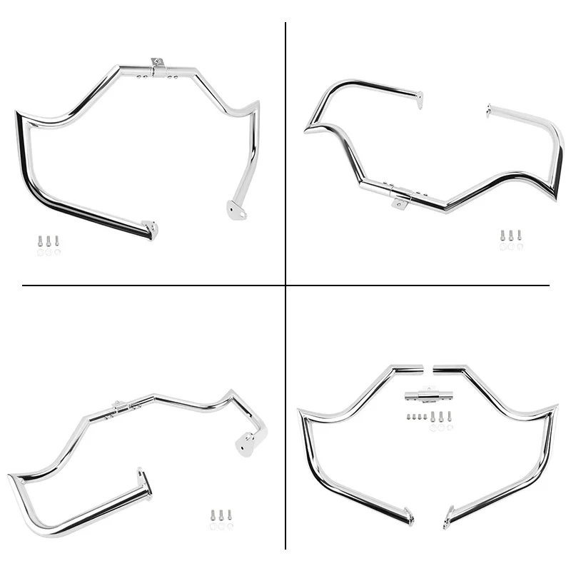 Harley Touring Road King Street Glide 1997-2008 오토바이 프론트 하이웨이 바 크래시 바 엔진 가드 범퍼 블랙 크롬