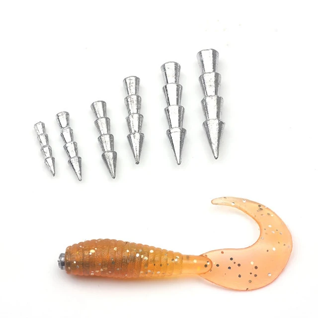7PCS Tungsten Nail Weights for Bass Fishing Worm Nail Weights