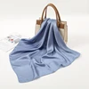 70*70cm Small Size Satin Square Scarf Women Turban Handkerchief Solid Color Matte Silk Hair Wraps Thin Plain Female Neckerchief 4