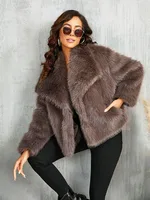 ZADORIN Fashion Oversized Turn Down Collar Fluffy Faux Fur Coat Women Vintage Faux Fur Jacket Coats Winter Clothes Women 2024 1