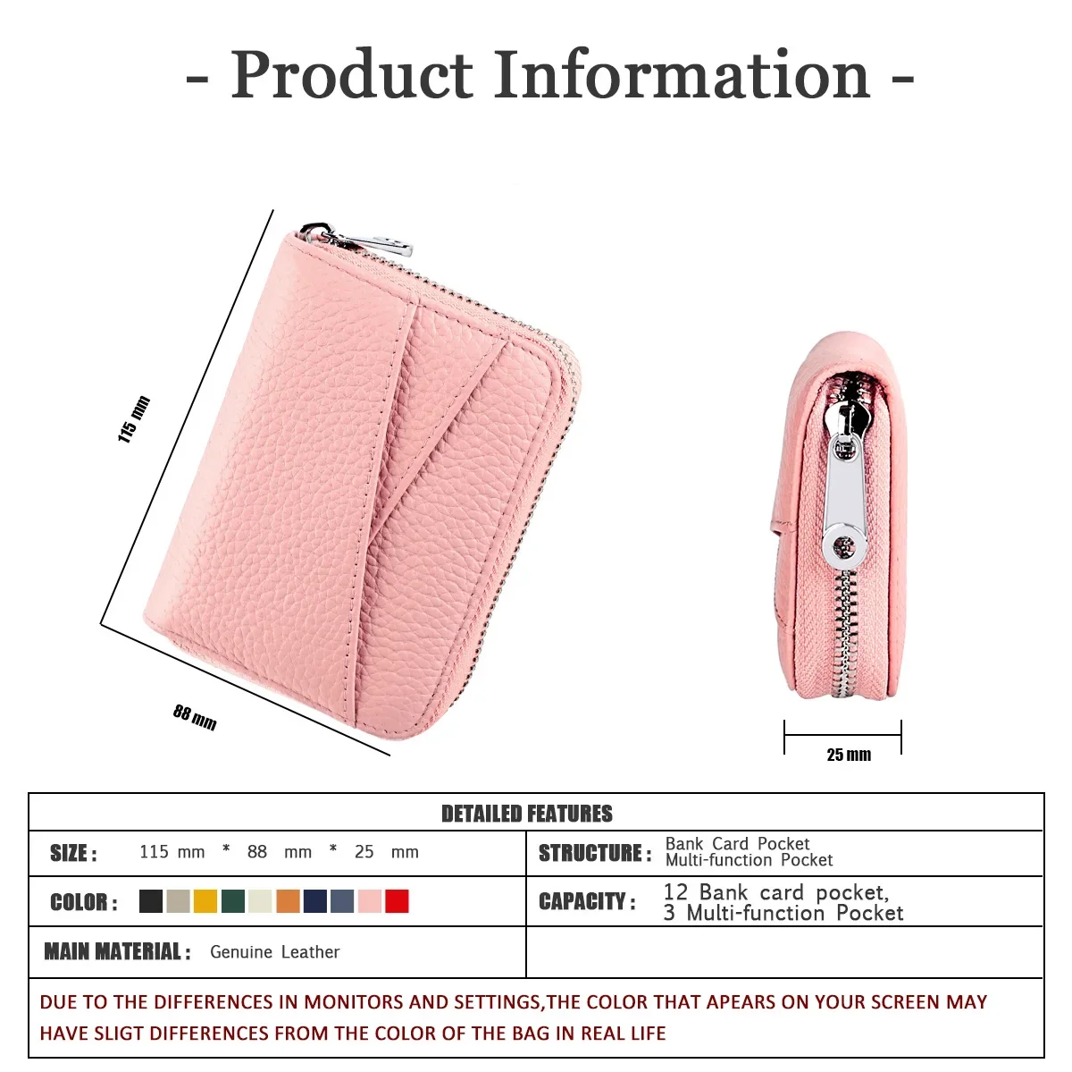 Genuine Leather Short Wallet RFID ID Bank Credit Organ Card Holder Cowhide Mini Coin Purse Bag Clutch Key Pouch for Men Women