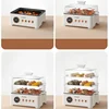 Electric Steamer Household Stainless Steel Three-layer Transparent Visual Hot Pot Steamer Electric Cooking Pot Steam Food 5