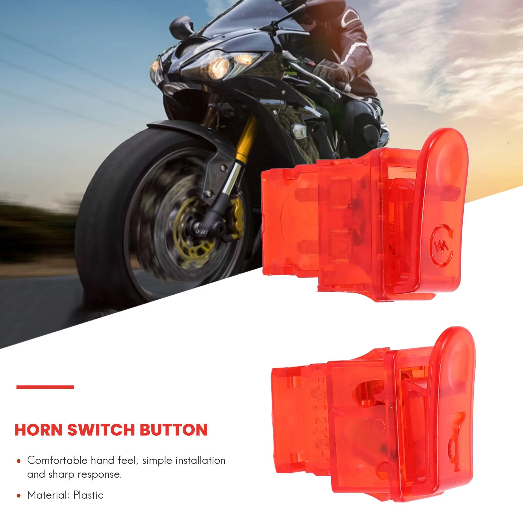 

Motorcycle Horn Switch Button Turn Signal Switch Button Start Button for Honda DIO ZX AF27 AF28 AF34 AF35 Red