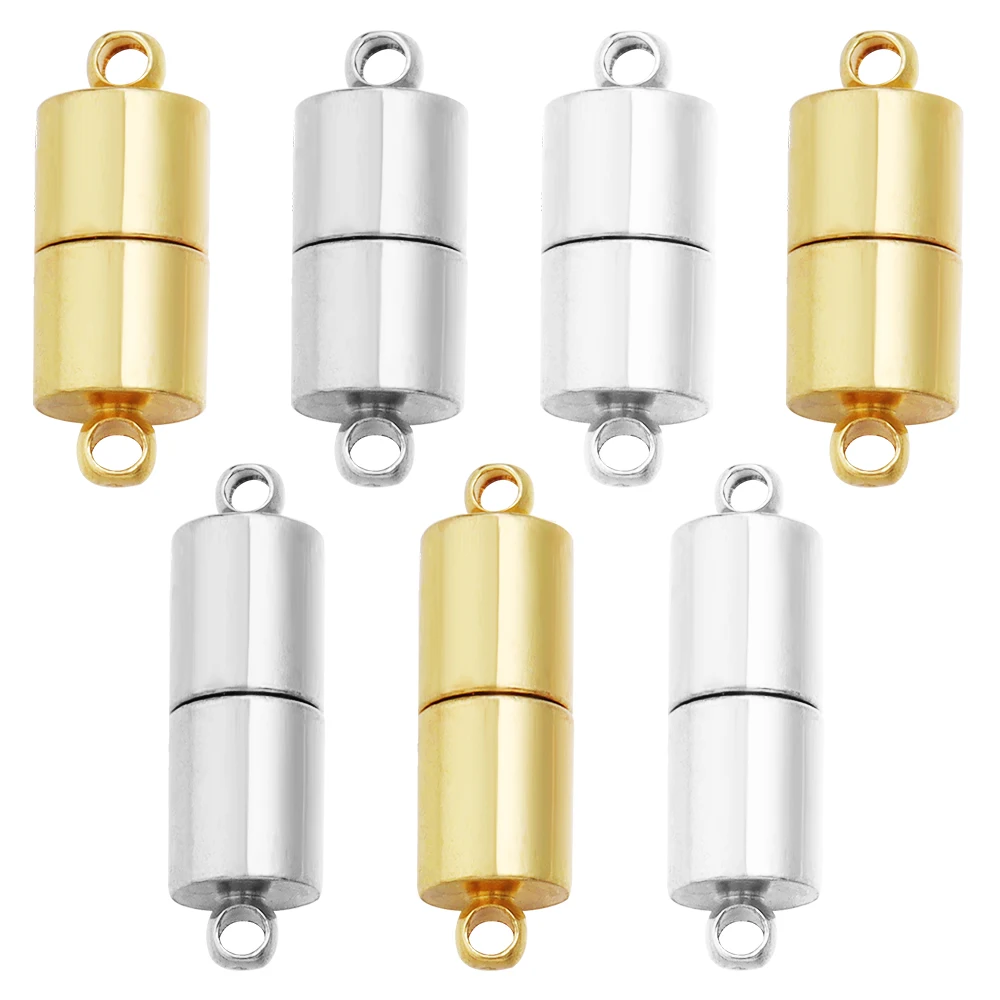 5 개/몫 라운드 강력한 자기 Clasps 가죽 코드 팔찌 쥬얼리 후크에 대 한 자석 끝 걸쇠 커넥터 결과 Wholesa 만들기