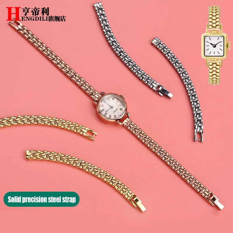 Elegant Ladies' Stainless Steel Mesh Watch Strap - Ultra-Thin Metal Bracelet in Various Sizes