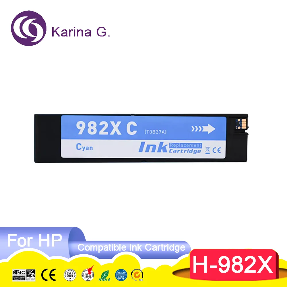 982 982X Premium Compatible Color Inkjet Ink Cartridge for 982X for PageWide En