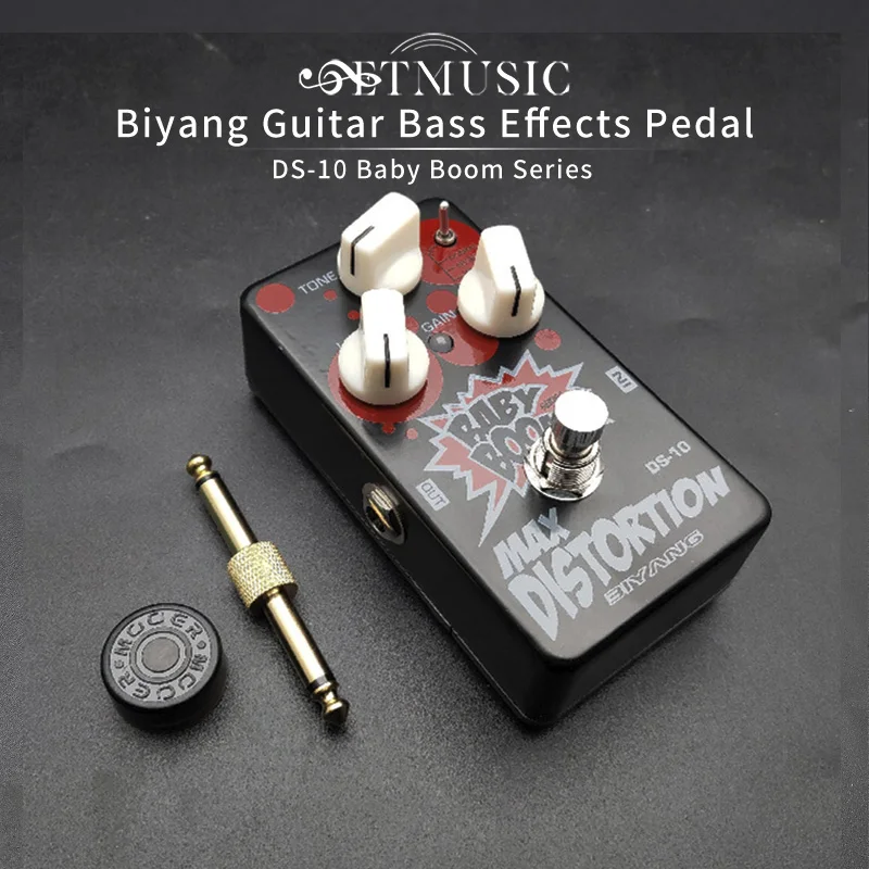Biyang Baby Boom Ds-10 Tre Modalità Chitarra Elettrica Pedale Basso Max Effetto Distorsione Pedale True Bypass Con Connettore Pedale