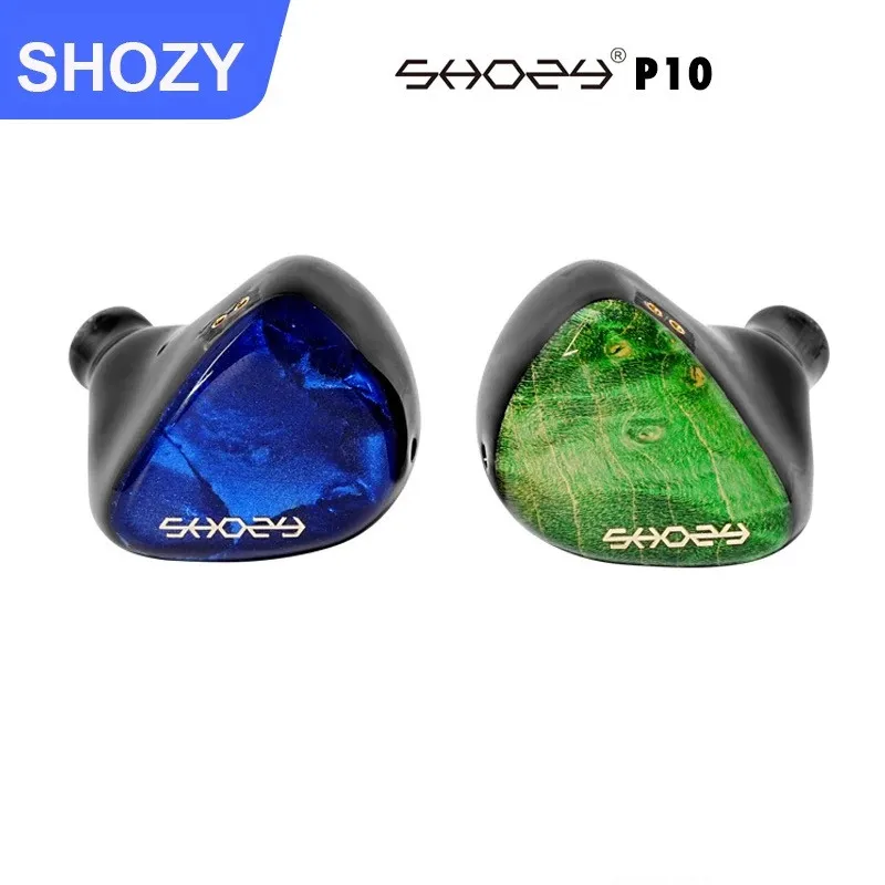 

Наушники SHOZY P10, Hifi наушники-вкладыши, наушники-вкладыши с увлекательным звуком Planar-DD Composite ACG 0,78, 2-контактные проводные наушники Aqua / Midori