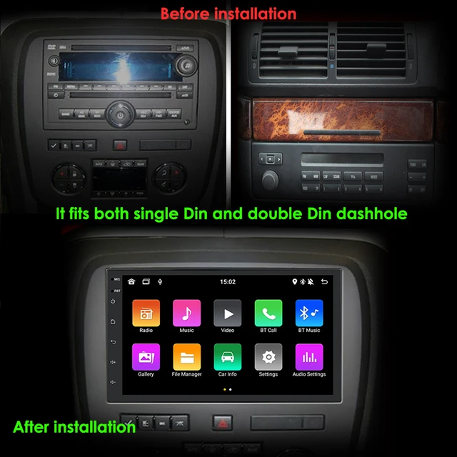 Reproductor Multimedia con Android y navegación GPS para coche, Radio de  1DIN con pantalla de 9 pulgadas, estéreo, CarPlay, unidad principal de  vídeo