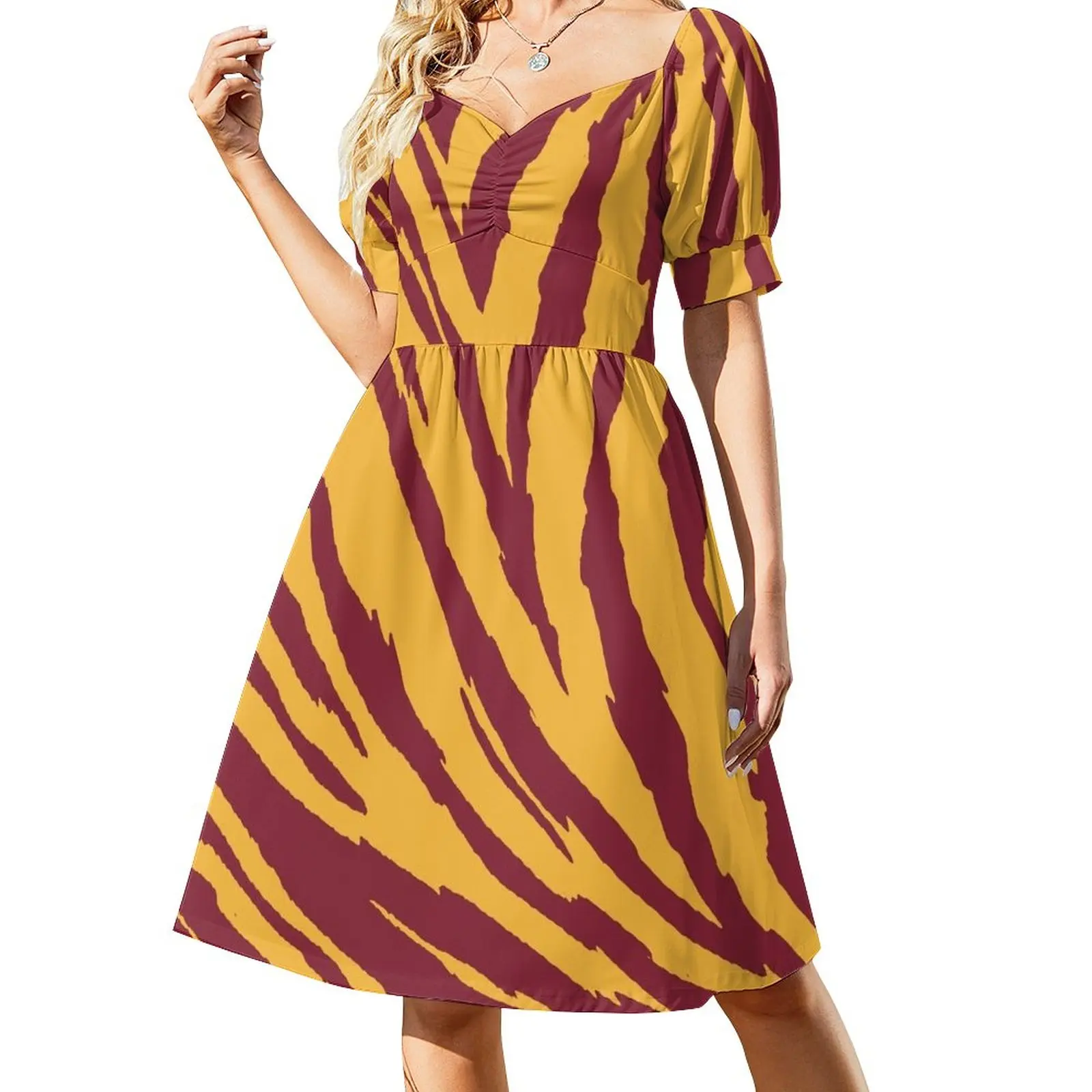 

Maroon and Gold Tailgate Swag - Claw Marks Sleeveless Dress women's evening dress 2023 loose women's dress