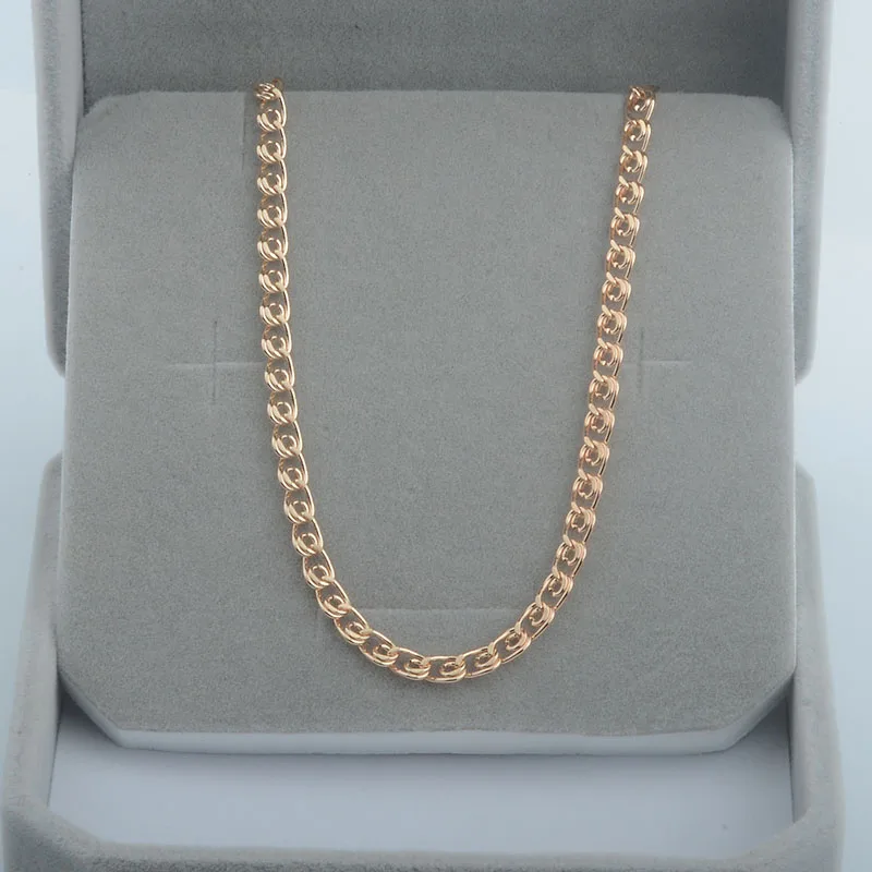 Chain Necklace Bracelet Snail Set Jewelry Women Men 585 Rose Gold 3mm 5mm Wide rose gold necklace rose gold necklaces