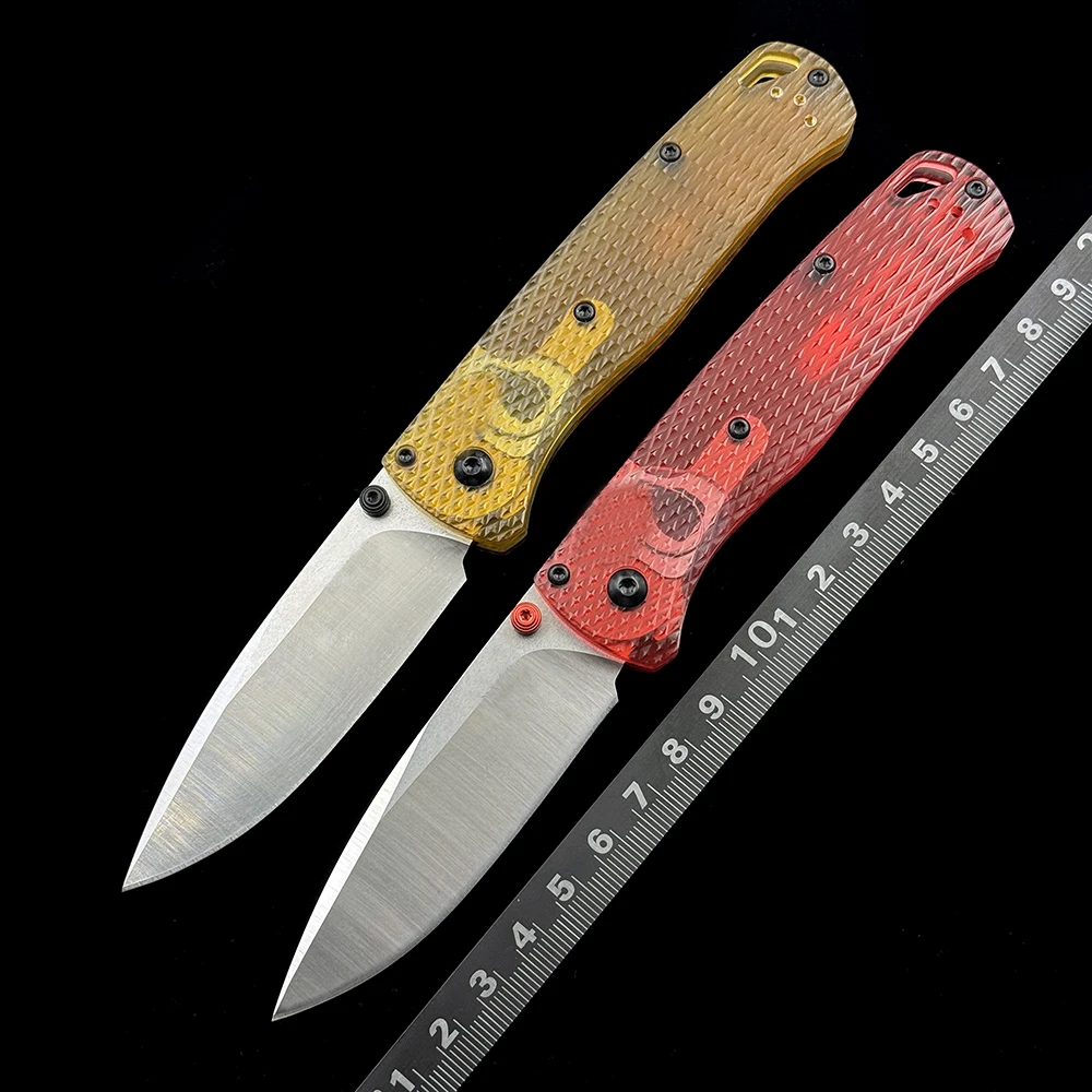 BM 535 Bearing Bugout AXIS (PEI/Acrylic)Handle Folding Knife Outdoor Camping Hunting Pocket EDC Tool BM535 Knife