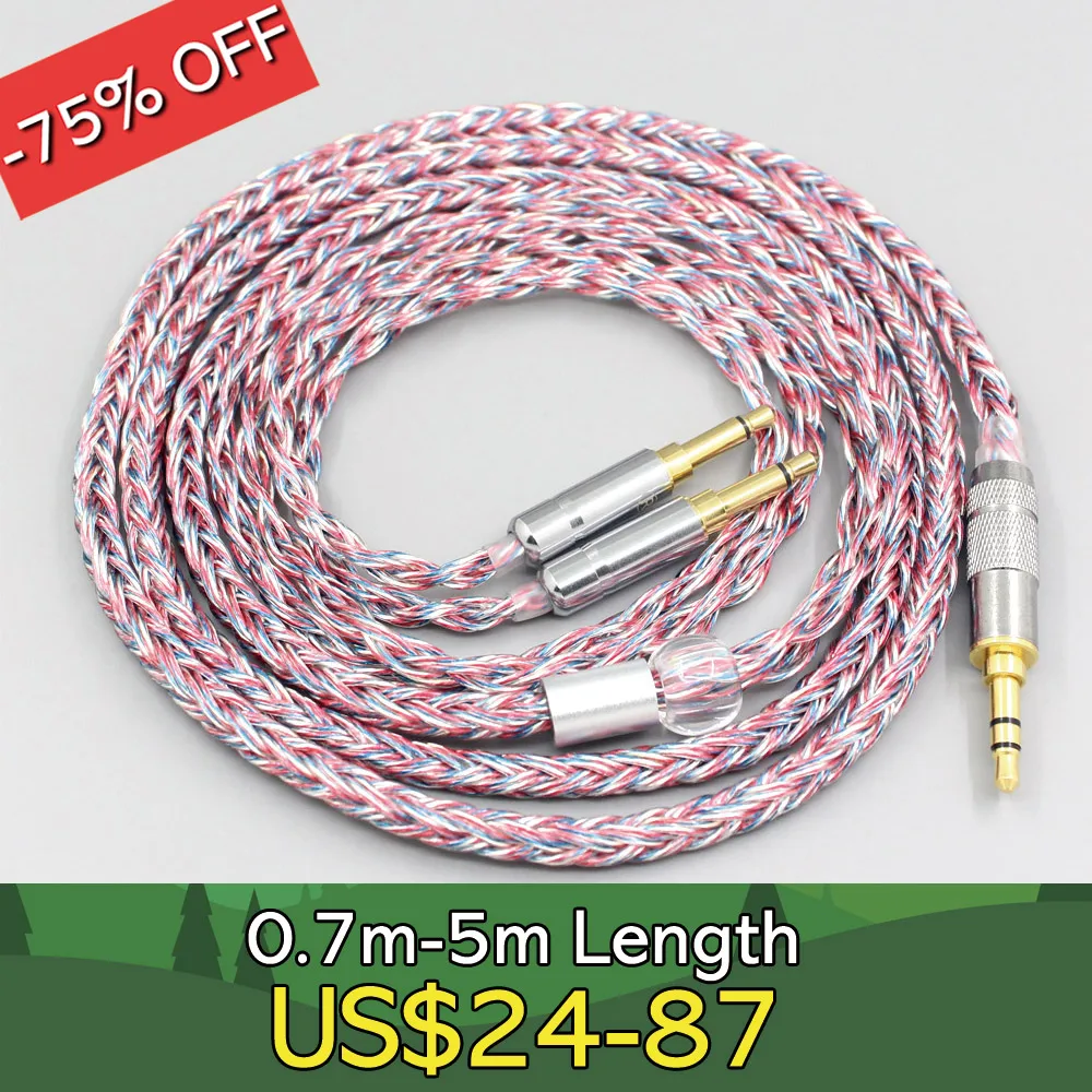 Cavo Intrecciato Misto Occ Ofc Argento 16 Core Per Denon Ah-D7200 Ah-D5200 Ah-D9200 Ah-D600 Ah-D7100 Ln007586