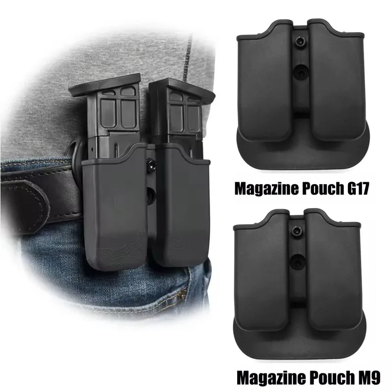 Professional Outdoor Sports Double Storage Pouch with Adjustable Attachment for 9mm Equipment and Outdoor Activities