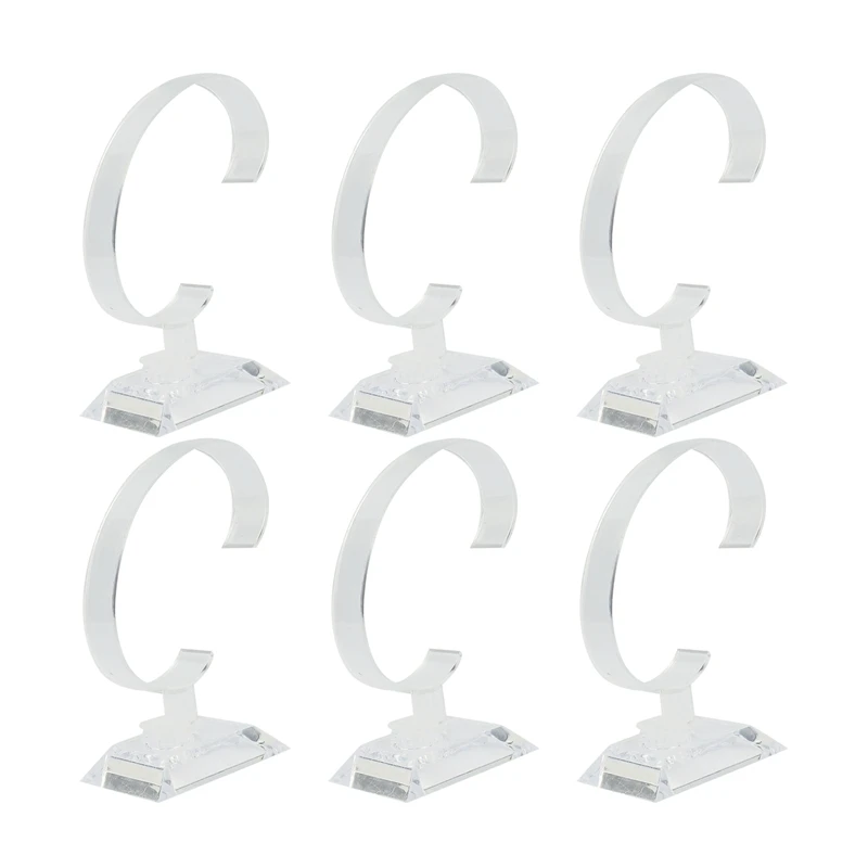 6PCS Plastic Jewelry Bangle Cuff Bracelet Watch Display Stand Holder