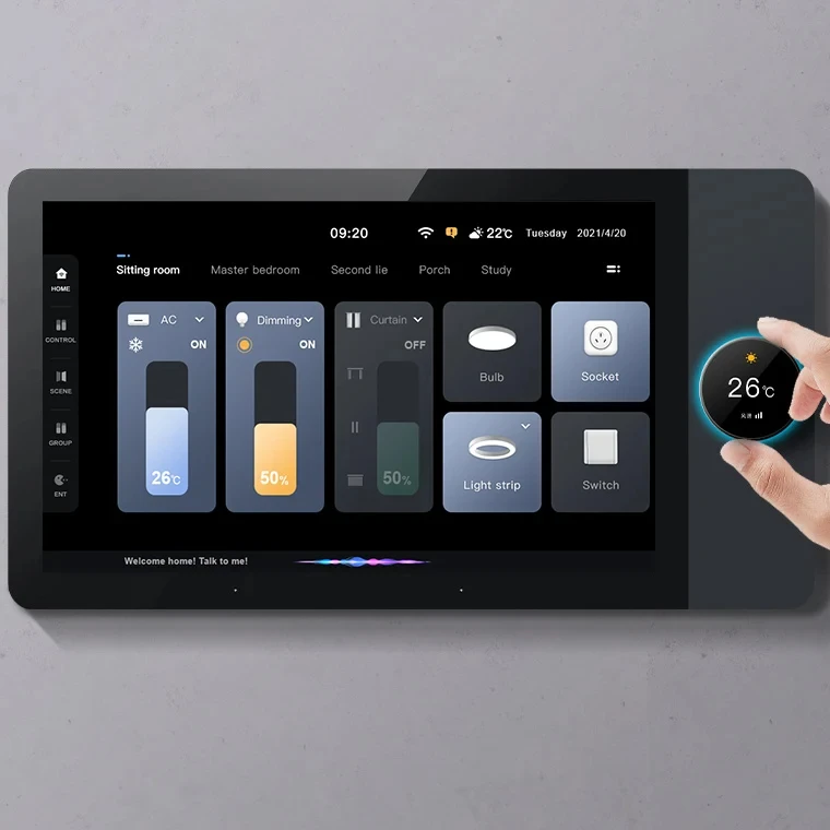 

Смарт-панель управления Tuya Zigbee Gateway Wi-Fi, умная панель управления, 8 дюймов, многофункциональный музыкальный настенный сенсорный экран, 2023