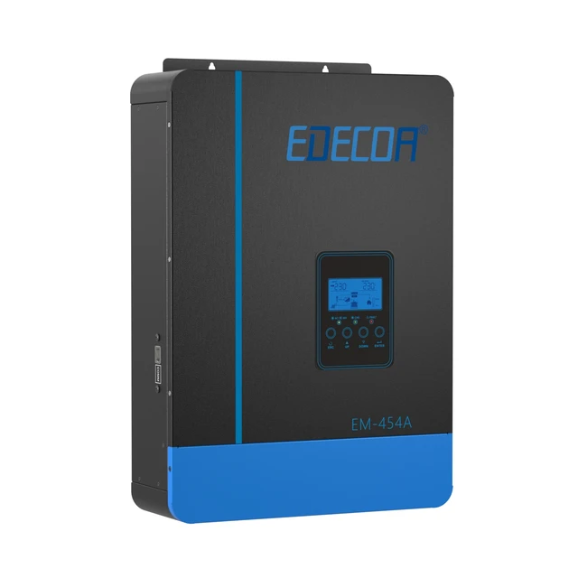 EDECOA 3.8KW Hybrid Solar Inverters Pure Sine Wave Off Grid อินเวอร์เตอร์ 48V to 220V 230V 80A MPPT AC Charger & โมดูล WiFi 1
