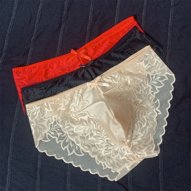 Nuova biancheria intima da uomo per adulti 18+, lingerie sexy in pizzo, slip da uomo con ampio scomparto, tanga giapponese senza cuciture con fiocco, calzoncillos hombre. - immagine 3