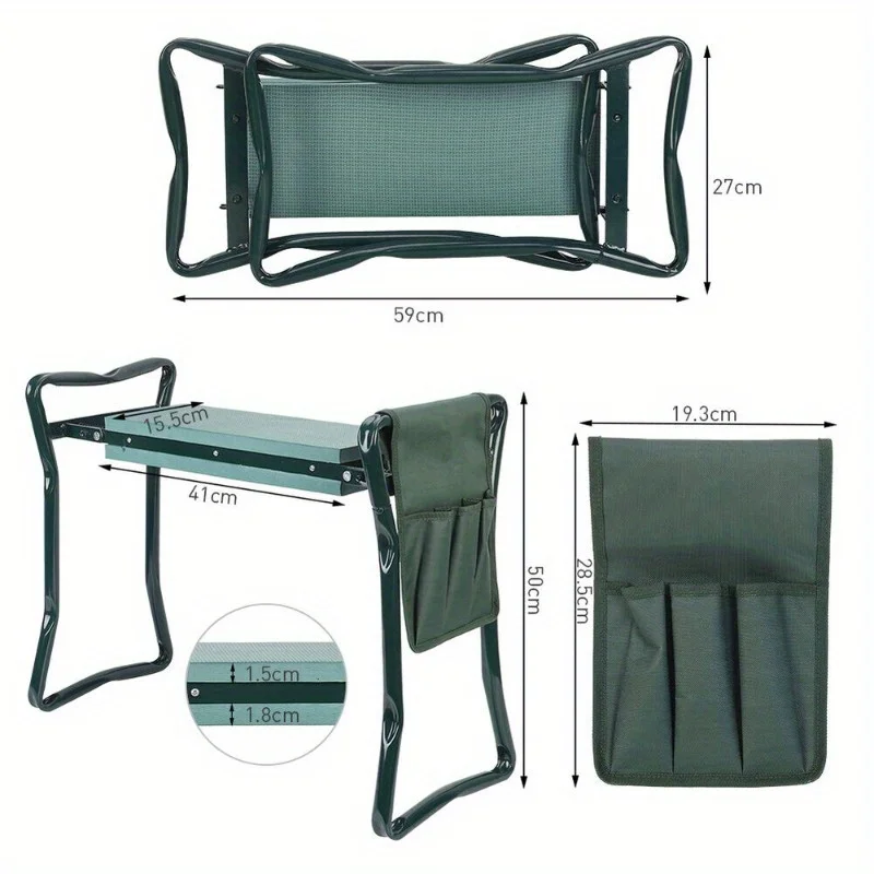 Heavy Duty Upgraded Garden Kneeler Thicken Seat Padded Kneeling Stool Outdoor 4