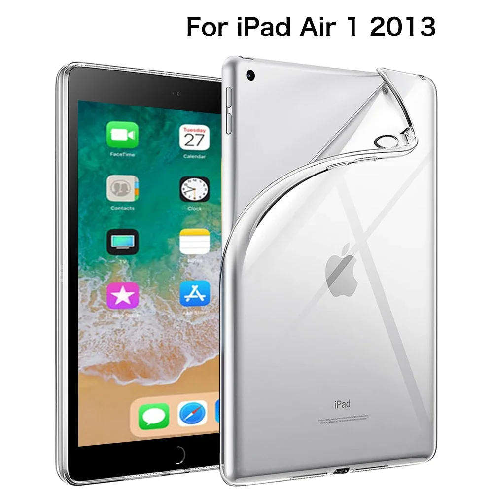 Crystal Clear TPU Silicone Tablet Cover - Durable Transparent Protective Case
