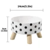 Pet cat and dog plastic bowl with polka dot checkerboard pattern, non-slip and easy to clean 6