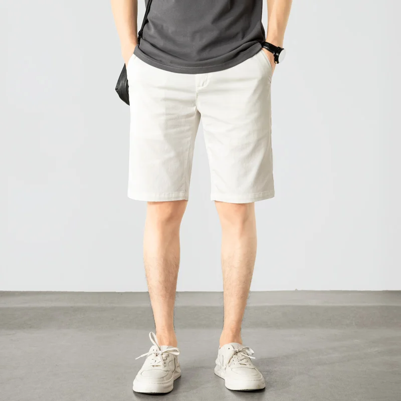 

High Quality Fashion Men's Linen Shorts Men Summer Cotton Beach Short Men New Wild Leisure Loose Solid Cargo Shorts E35