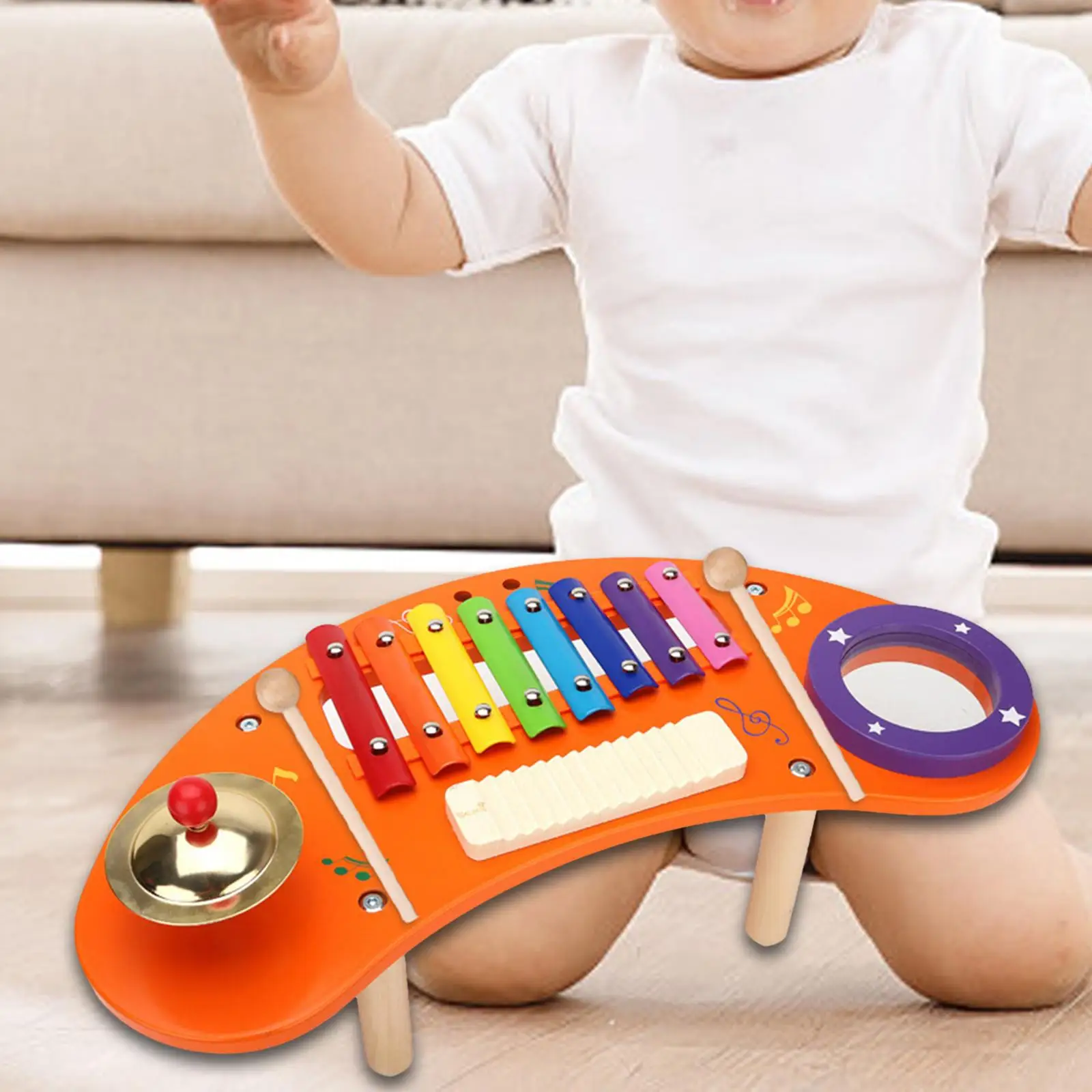 

Wooden Toy Musical Table Toddlers Birthday Gifts Learning Toddlers Music Set