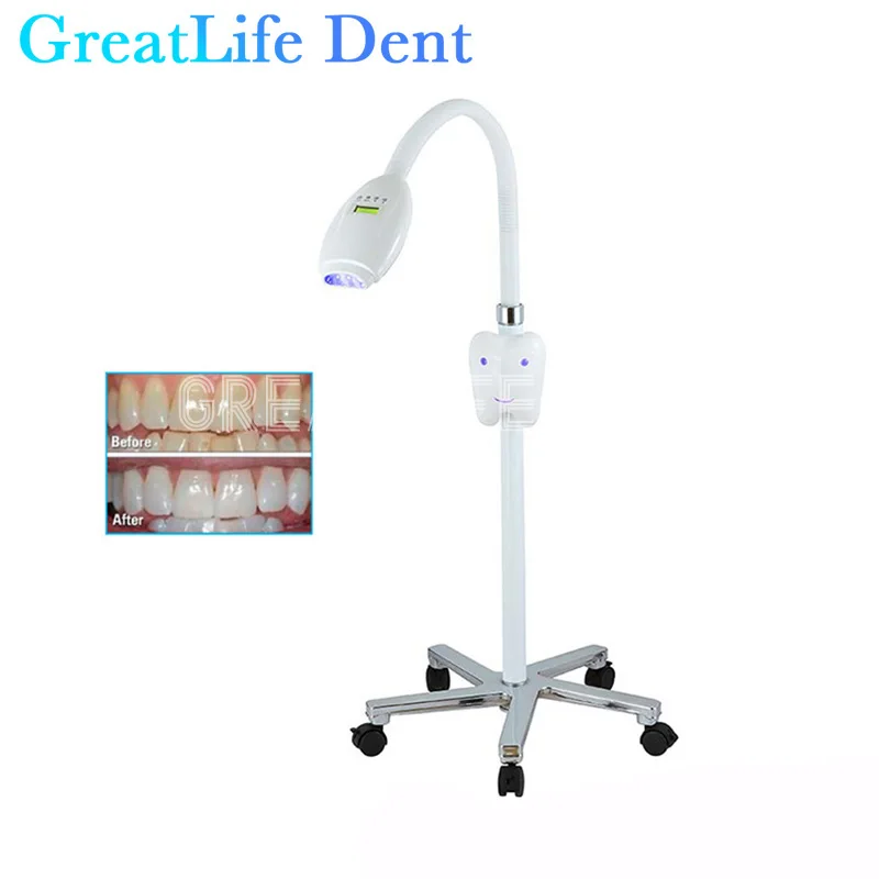 

GreatLife Dent Wholesale Blue Cold Mobile Stand Dental Teeth Whitening Accelerator Dental Teeth Whitening Led Lamp