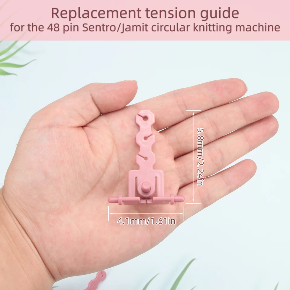 Compatible Sentro 22 48 Broches 3 Tendeurs Pour Machine à Tricoter Sentro - Compatible 22/32/40/48 - Rose - Acrylique Accessoire Sentro 22 32 40 48