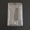Thumb Card Case Transparent Plastic ID Tag Name Badge Holder Nurse Staff Work Card Cover Protector Bus Pass Card Sleeve Bag 1
