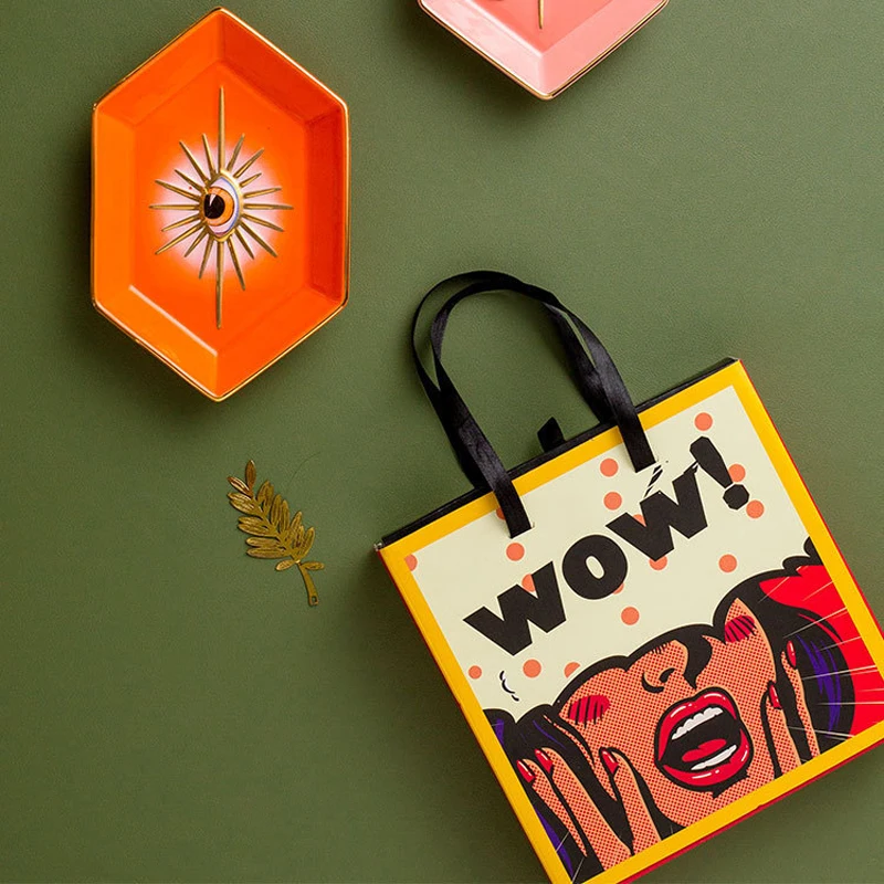 

Creative Colorful Big Starry Sky Eye Tray Ceramic Decoration Ornaments Jewelry Storage Tray Plate Candy Dish Ashtray Household