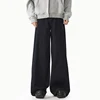 FEWQ Korean Style Men's Denim Pants Solid Color Straight Casual Trousers Wide Leg Loose Male Jeans Menswear Spring 2025 24K1200 2