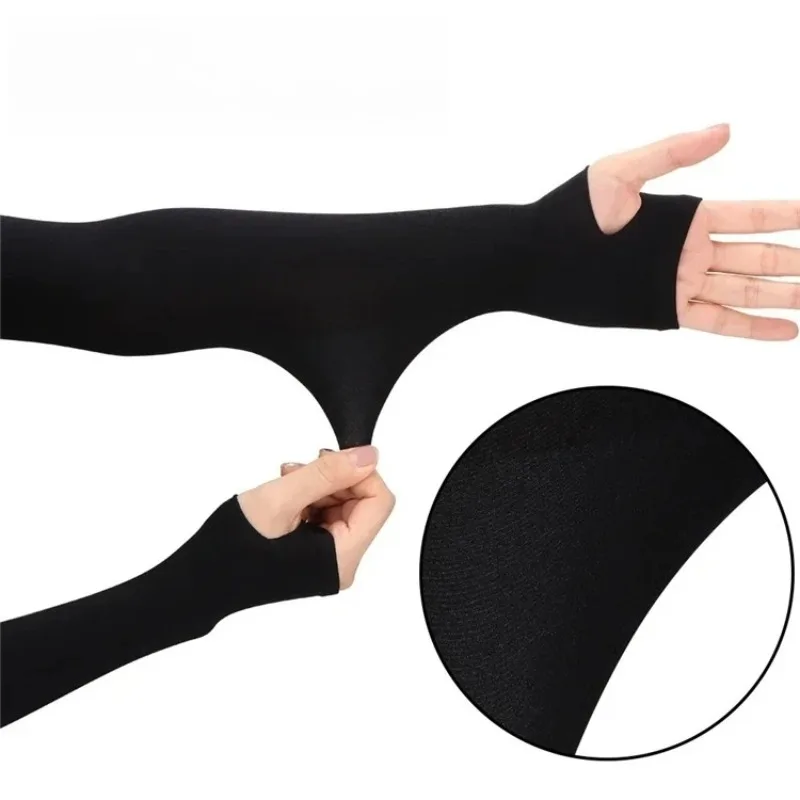 Black Arm Sleeves for Men Women UPF50+ UV Protection Cooling Sun Sleeves Tattoo Cover Up Sports Sleeves to Cover Arms