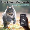 Cute Cat Collar Airtag Breakaway Reflective Kitten Collar with Bell for Apple Air Tag Holder Bell Nylon Silicone Collar for Cats 3