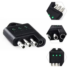 

1pc 4 Way Flat Trailer Wiring Tester Light Brake Tail Turn Signal Trouble Shooter 4-core Signal Tester For RV Trailer Yacht