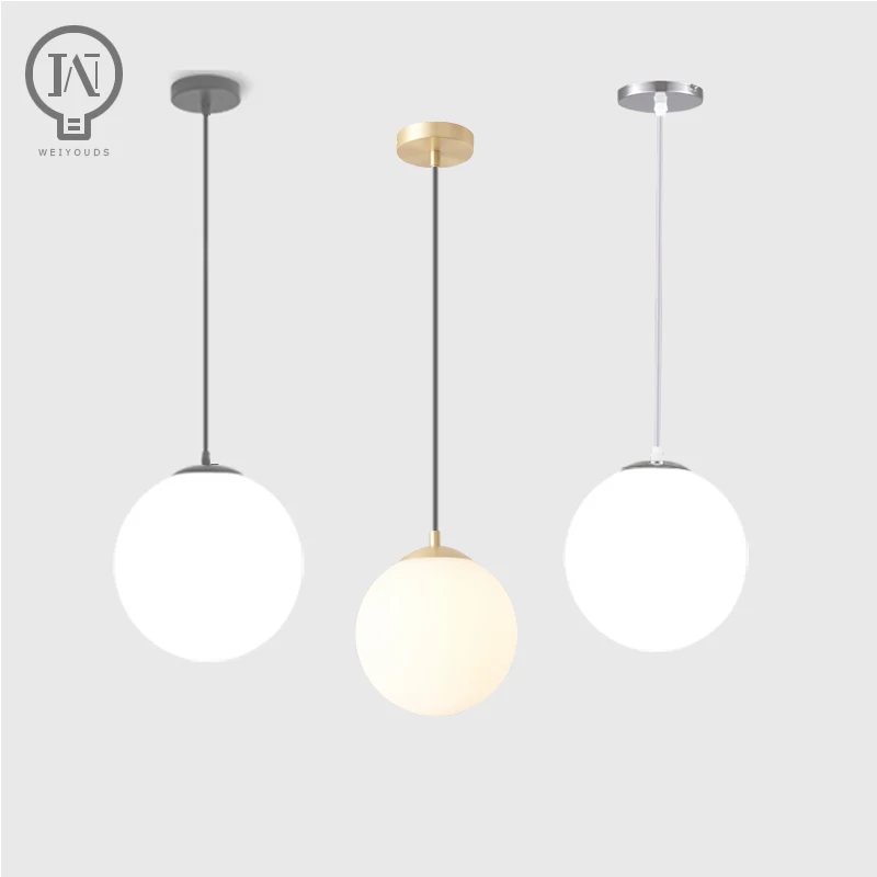 Gold/Black/silv Glass Ball Pendant Lights...
