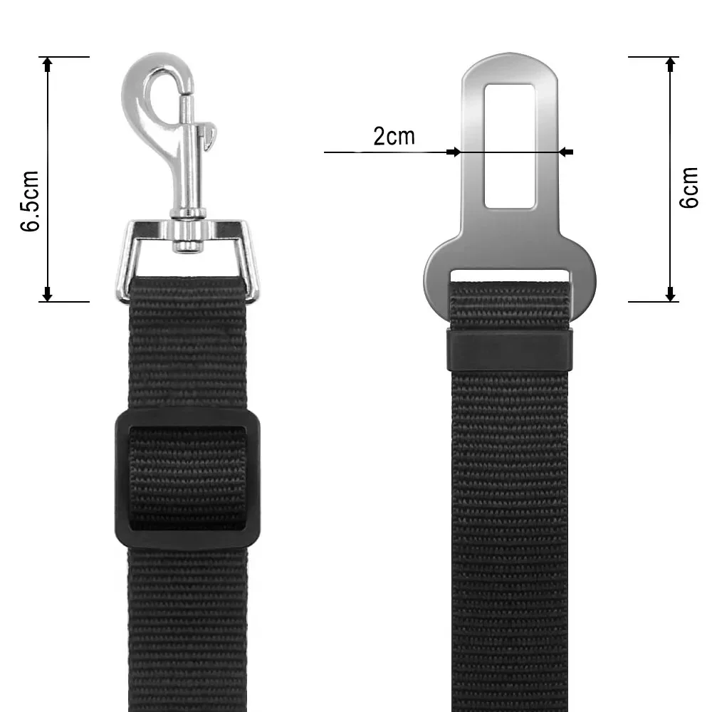 Dog seat belt adjustable nylon for dogs in car cats and ferrets harnesses
