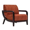 American light luxury solid wood fabric leisure chair sofa 2