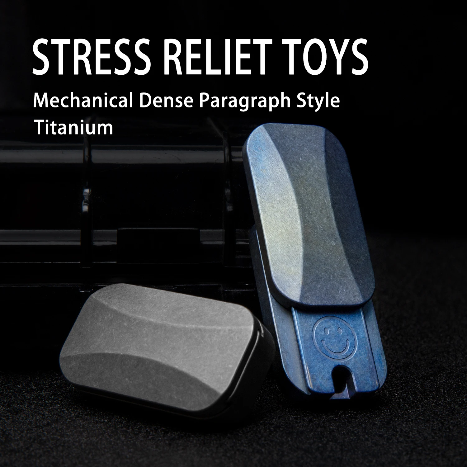 

Titanium Alloy Double Track Dense Machinery Dingding Pushing Card Fingertip Gyroscope Stress Relief Toy EDC Fidget Metal Toy