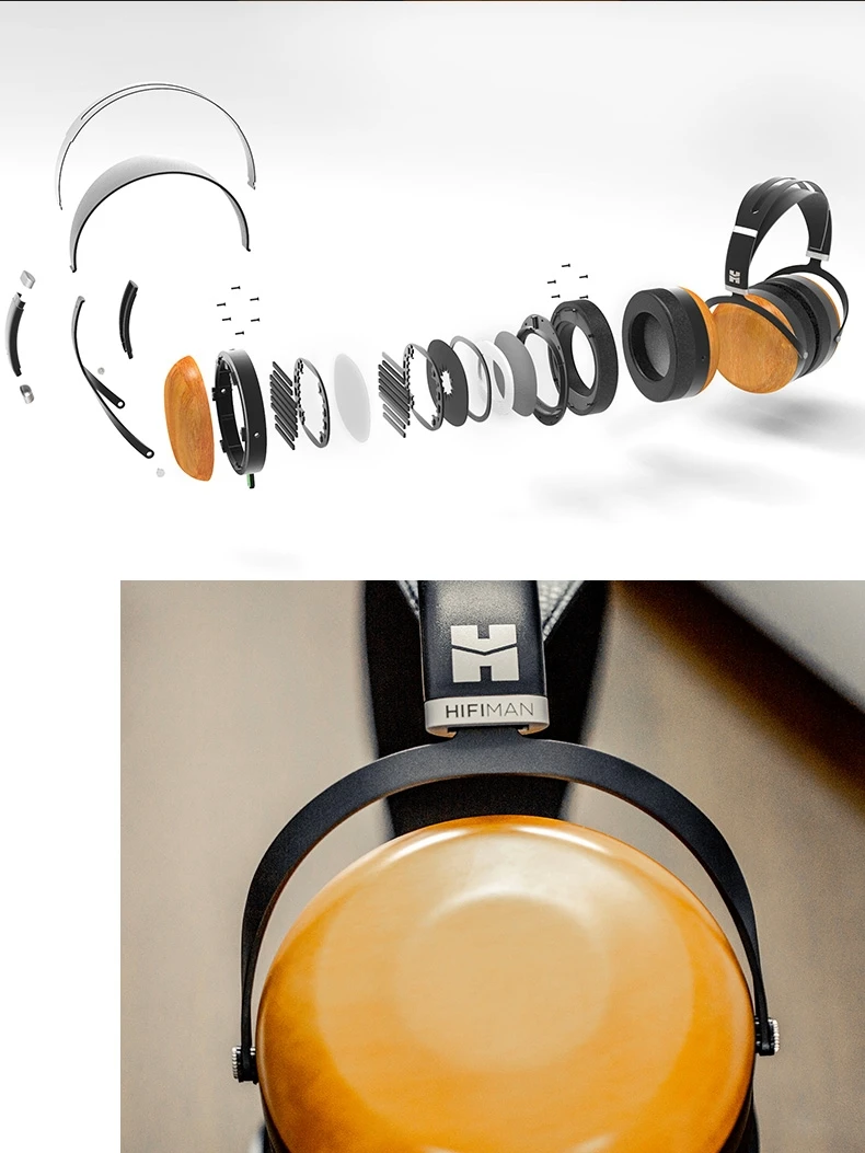 Nuovo Hifiman Sundara Aereo Diaframma Unità A Schermo Piatto Febbre Hifi Head Wear Cuffie Musicali