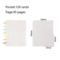 Stylish Multi - Pocket Photo Album & Card Holder Binder (Transparent - 30 pages)